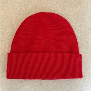 Red Knit “the Cabin” Wool Beanie from Everlane UNWORN NWT